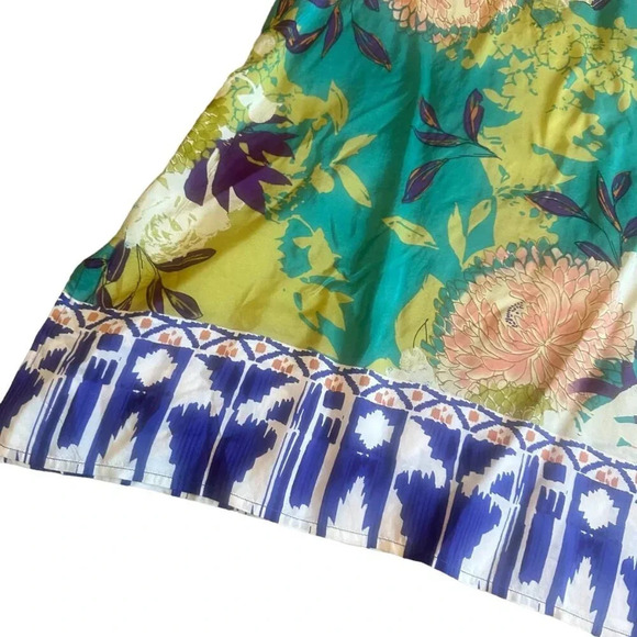 Cabi Bold Floral 100% Silk Mini Dress Tunic Top Abstract Size Small Women's - Picture 5 of 12